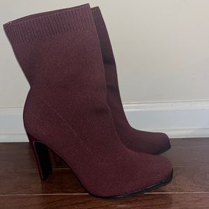 Burgundy booties size 10